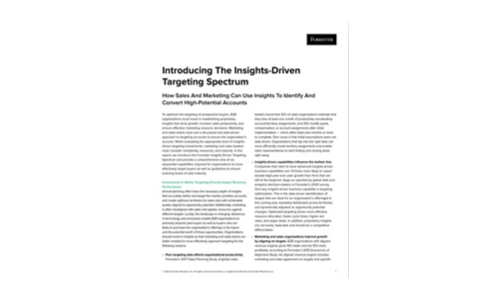Rapport Forrester: introduction du spectre de ciblage axé sur les informations