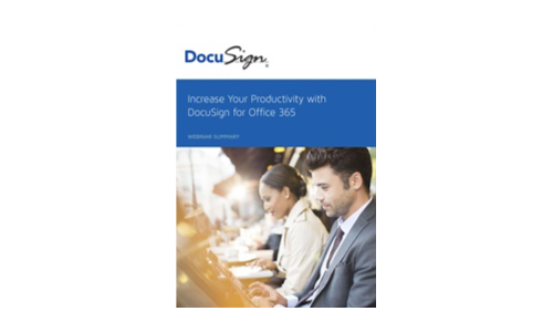 Augmentez votre productivité avec DocuSign pour Office 365